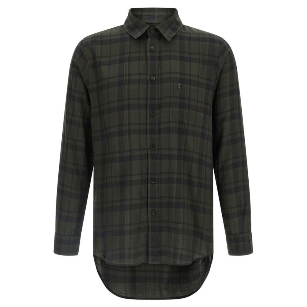 Saint Laurent Bicolor Cotton Men's Blouse